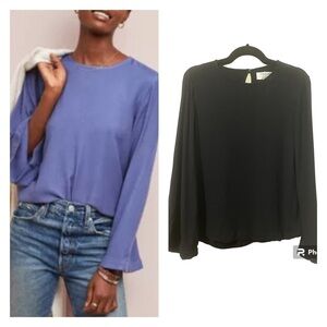 ANTHROPOLOGIE Cloth & Stone Bell Sleeved Top Size XS